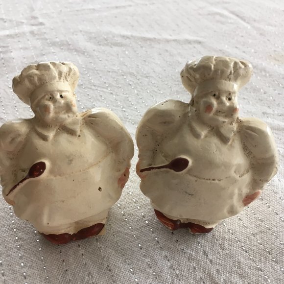 Other - Antique Chubby Chef Salt & Pepper Shakers